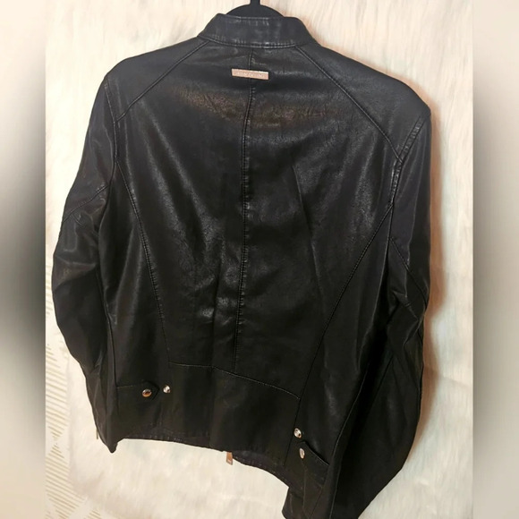 Armani Exchange Blouson Faux Leather Fall Moto Jacket - Picture 4 of 12